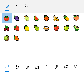 windows水果表情符號